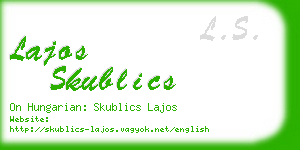 lajos skublics business card